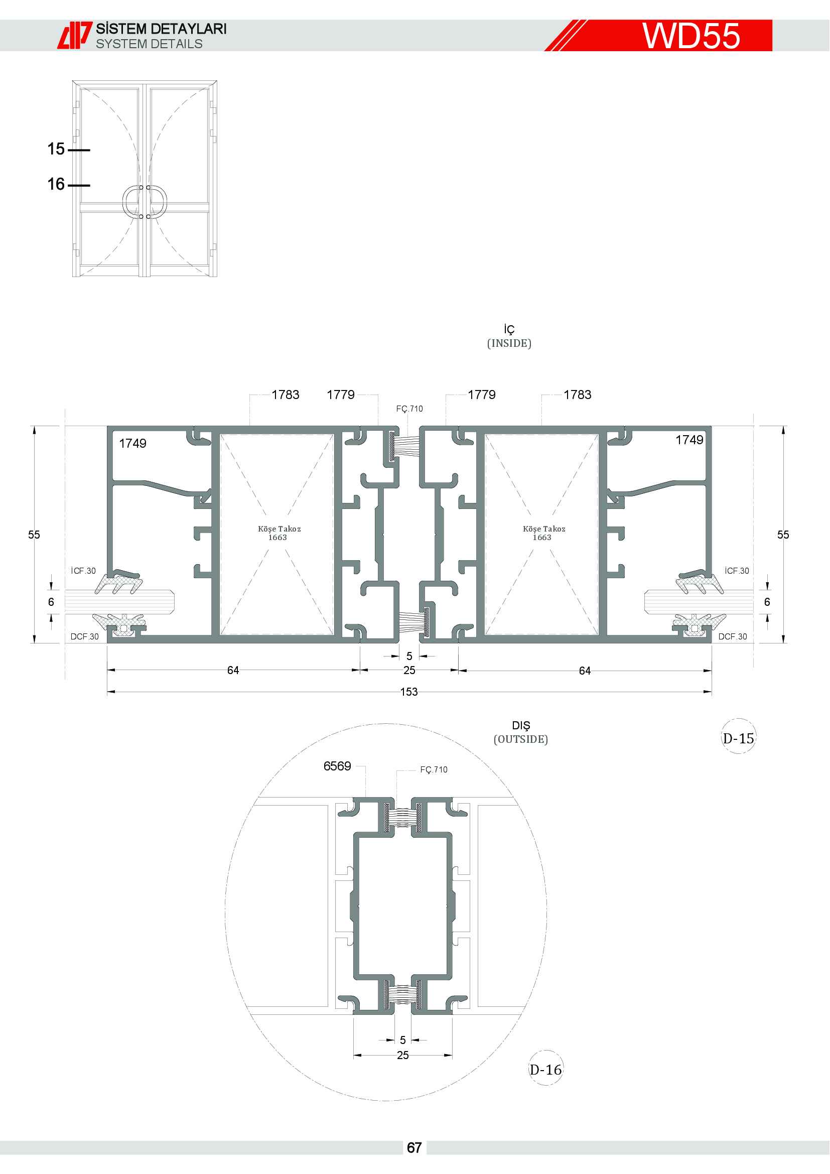 S 55 Yalıtımsız Alüminyum 68